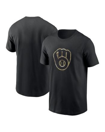 Milwaukee Brewers Camo Logo Team T-Shirt - Black