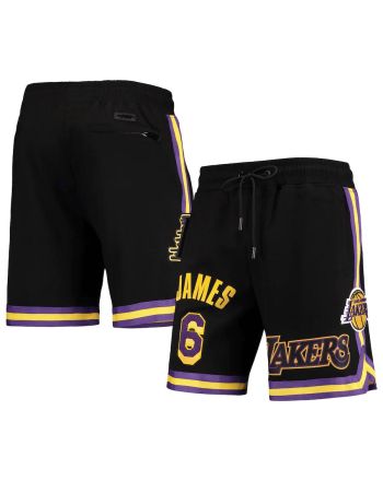 LeBron James 6 Los Angeles Lakers Black Team Player Shorts - Men