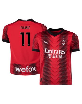 Christian Pulisic 11 AC Milan 2023/24 Home Men Jersey - Red