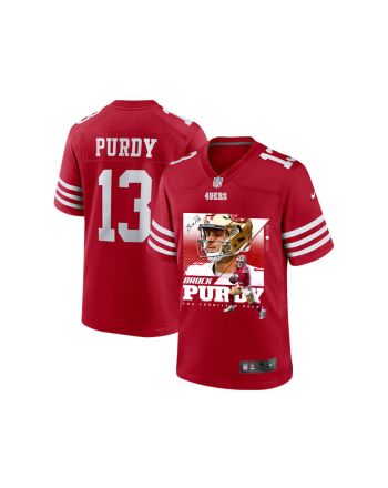 Brock Purdy 13 San Francisco 49ers Signed Glass Game YOUTH Jersey - Scarlet