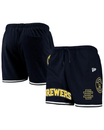 Milwaukee Brewers Team Standard Men Mesh Shorts - Navy
