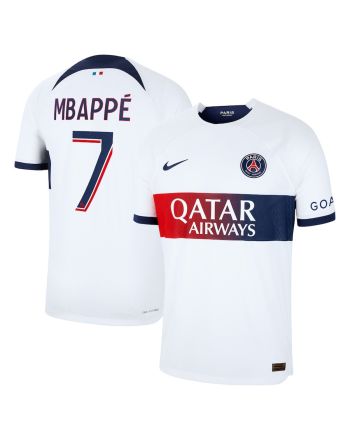 Kylian Mbappe 7 Paris Saint-Germain 2023-24 Away Men Jersey - White