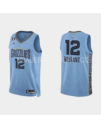 Memphis Grizzlies 12 Ja Morant 2022-23 Statement Edition Light Blue Men Jersey