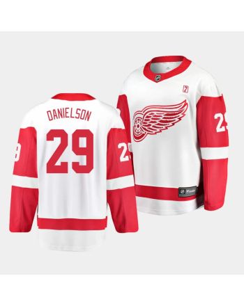 Nate Danielson #29 Detroit Red Wings 2023 NHL Draft Away Men Jersey - White