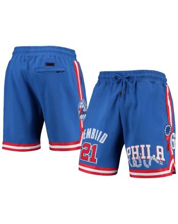 Joel Embiid 21 Philadelphia 76ers Royal Team Player Shorts - Men