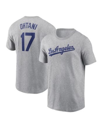 Shohei Ohtani 17 Los Angeles Dodgers 2024 Fuse Name & Number T-Shirt – Gray