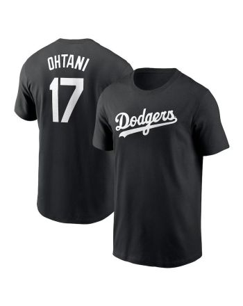 Shohei Ohtani 17 Los Angeles Dodgers 2024 Fuse Name & Number T-Shirt – Black
