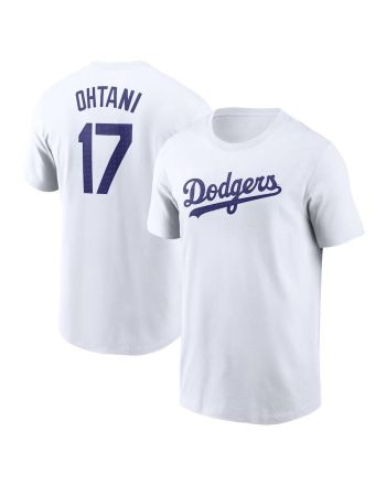 Shohei Ohtani 17 Los Angeles Dodgers 2024 Fuse Name & Number T-Shirt – White