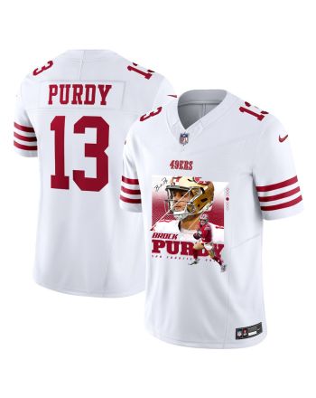 Brock Purdy 13 San Francisco 49ers Signed Glass Game Men Jersey - White