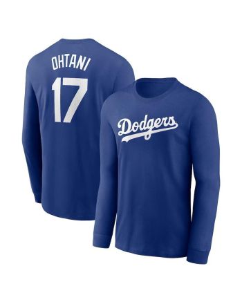 Shohei Ohtani 17 Los Angeles Dodgers Name & Number Long Sleeve T-Shirt - Royal
