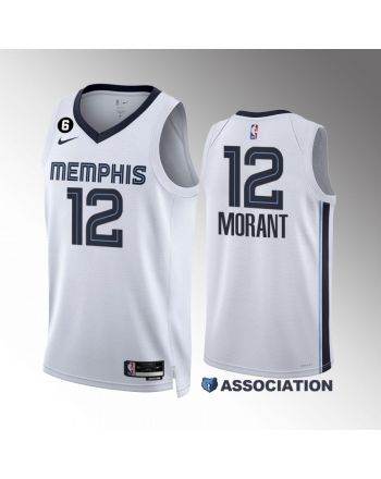 Ja Morant 12 Memphis Grizzlies 2022-23 Association Edition White Jersey