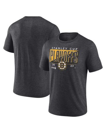Boston Bruins 2023 Stanley Cup Playoffs Tri-Blend T-Shirt - Heather Charcoal