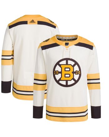 Boston Bruins 100th Anniversary Primegreen Men Jersey - Cream
