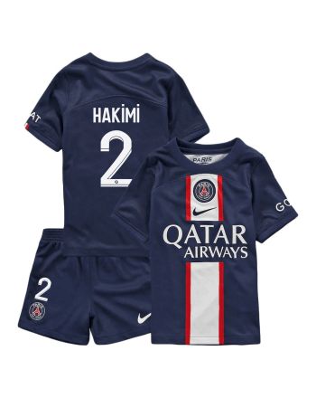 Achraf Hakimi 2 Paris Saint-Germain Home Kit 2022-23 Youth Jersey - Blue