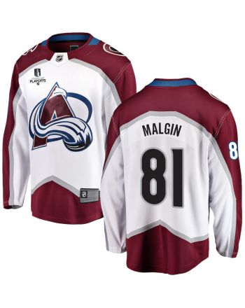 Denis Malgin 81 Colorado Avalanche Stanley Cup 2023 Playoffs Patch Away Breakaway Men Jersey - White