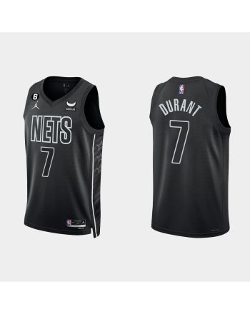 Brooklyn Nets Kevin Durant 7 Black 2022-23 Statement Edition Men Jersey