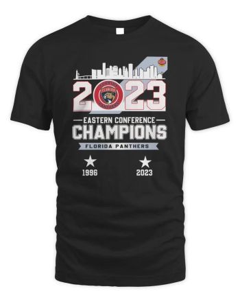 Florida Panthers 1996 2023 Eastern Conference Champions T-Shirt - Black