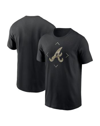 Atlanta Braves Camo Logo T-Shirt - Black