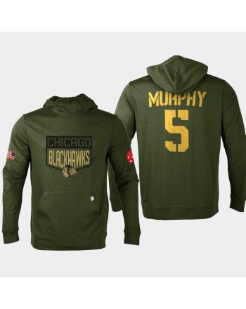 Chicago Blackhawks 5 Connor Murphy Military 2022 Salute to Service Pullover Hoodie