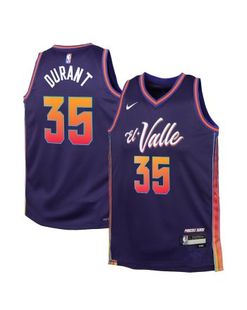 Kevin Durant 35 Phoenix Suns 2023/24 City Edition Swingman YOUTH Jersey - Purple