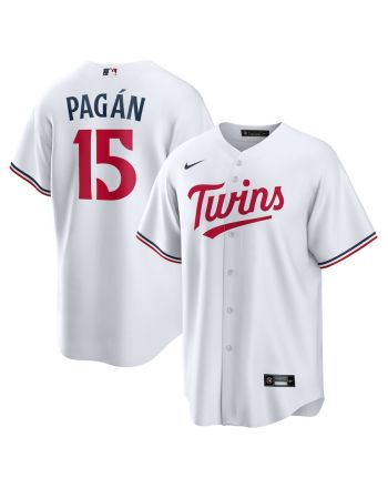 Emilio Pagán 15 Minnesota Twins Team Logo Home Men Jersey - White