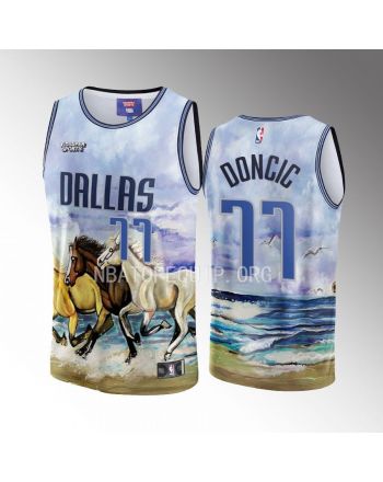 Luka Doncic 77 Dallas Mavericks NBA & KidSuper Studios Unisex Hometown Jersey