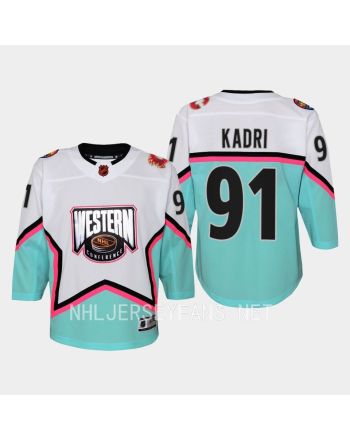 Nazem Kadri 91 Calgary Flames 2023 All-Star Game Jersey White Equipment