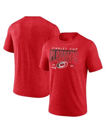 Carolina Hurricanes 2023 Stanley Cup Playoffs Tri-Blend T-Shirt - Heather Red