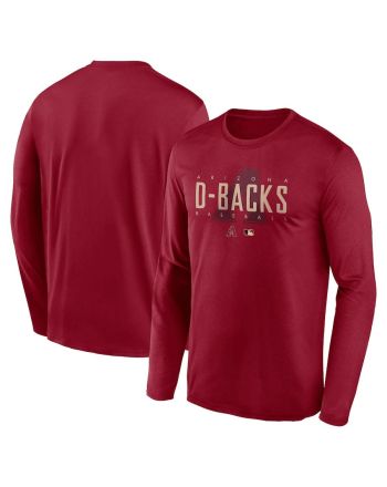Arizona Diamondbacks Team Logo Legend Performance Long Sleeve T-Shirt - Red