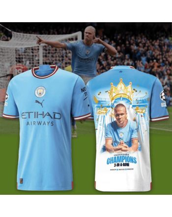 Erling Haaland Manchester City King Of Champions League 2022/23 Home Printing Jersey