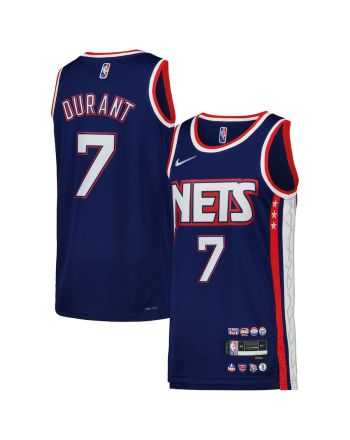 Kevin Durant 7 Brooklyn Nets Swingman Men Jersey - City Edition - Blue