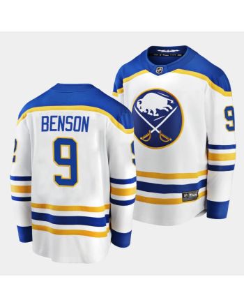 Zachary Benson #9 Buffalo Sabres 2023 NHL Draft Away Men Jersey - White