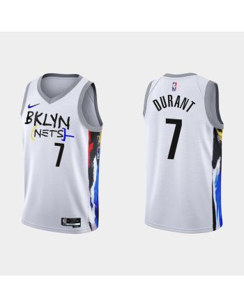 2022-23 Brooklyn Nets Kevin Durant 7 City Edition White Swingman Men Jersey