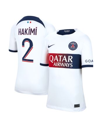 Achraf Hakimi 2 Paris Saint-Germain 2023/24 Away Youth Jersey - White