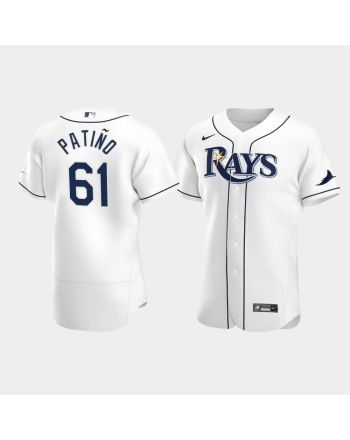 Luis Patino 61 Tampa Bay Rays White Home Jersey Jersey