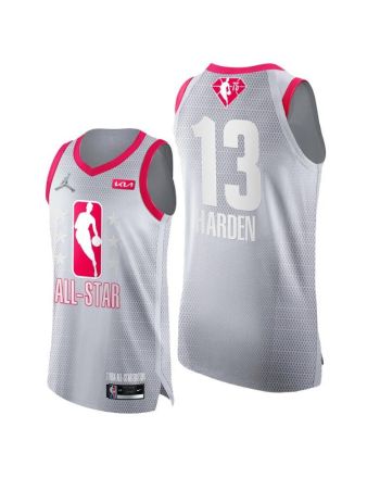 2022 All-Star Nets 13 James Harden Grey Red Jersey 75th - Men