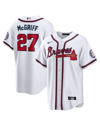Fred McGriff 27 Atlanta Braves 2023 Hall of Fame Patch Inline Men Jersey - White