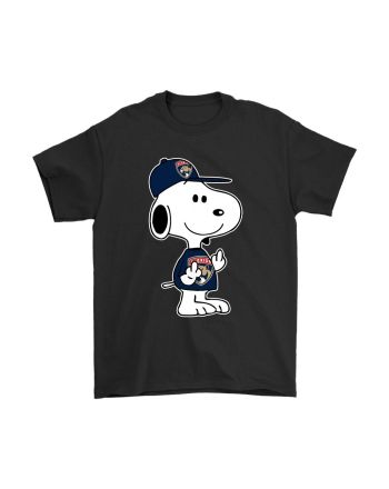 Florida Panthers Snoopy Double Middle Fingers Fck You T-Shirt - Black