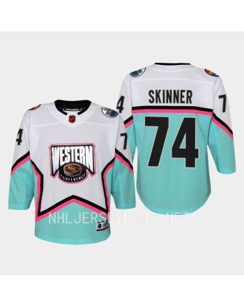 Stuart Skinner 74 Edmonton Oilers 2023 All-Star Game Jersey White Equipment