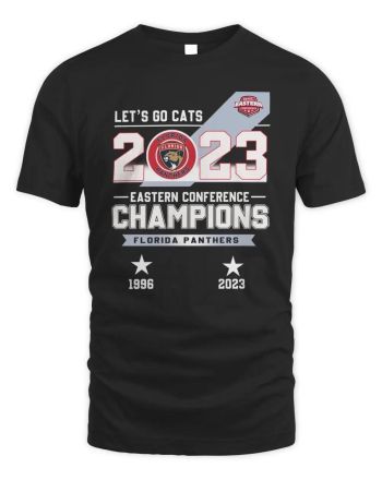 Florida Panthers Let’s Go Cats 2023 Eastern Conference Champions T-Shirt - Black