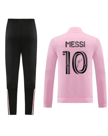 Lionel Messi 10 Singed Inter Miami FC 2023/24 Training Anthem Jacket Tracksuit - Pink