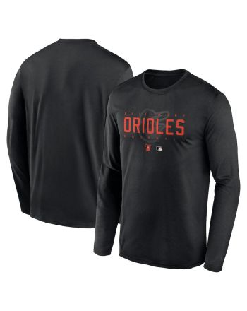 Baltimore Orioles Team Logo Legend Performance Long Sleeve T-Shirt - Black