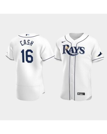 Men's Tampa Bay Rays Kevin Cash 16 Home White Jersey Jersey