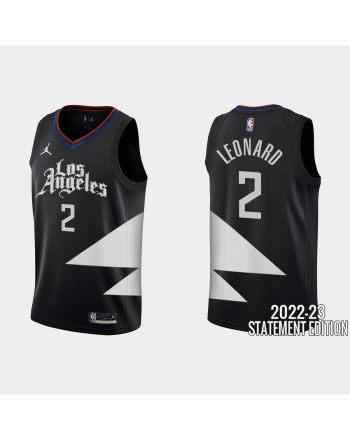 Los Angeles Clippers Kawhi Leonard 2 Black 2022-23 Statement Edition Men Jersey