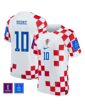 FIFA World Cup Qatar 2022 Croatia National Team Luka Modrić 10 - Home Jersey With Patch, Men