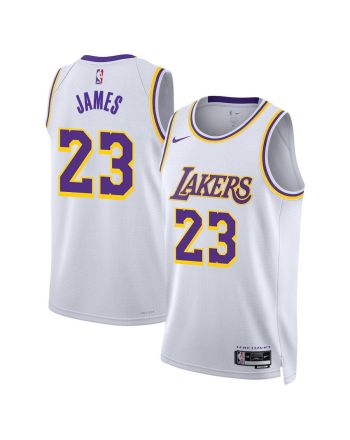 Lebron James 23 Los Angeles Lakers Association Edition Swingman Men Jersey - White