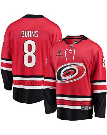Brent Burns 8 Carolina Hurricanes Stanley Cup 2023 Playoffs Patch Home Breakaway Men Jersey - Red