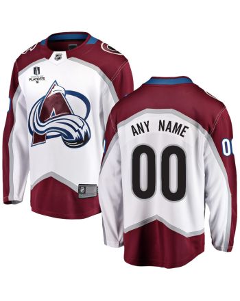 Colorado Avalanche Stanley Cup 2023 Playoffs Patch Away Breakaway Custom Men Jersey - White