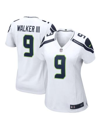 Kenneth Walker III 9 Seattle Seahawks Women's Away Game Player Jersey - White
