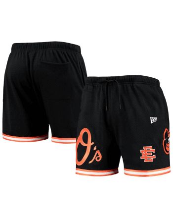 Baltimore Orioles Team Standard Logo Mesh Shorts - Black